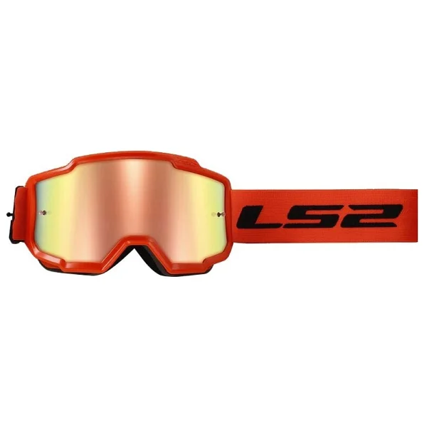 Ls2 Motokros Gözlük Charger Goggles İridyum Camlı Neon Turuncu - Görsel 5