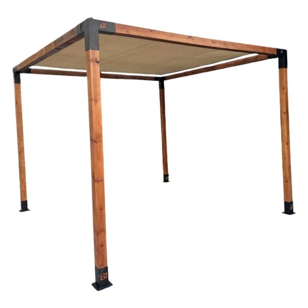 Ahşap Pergola - Kamelya -Gölgelik Seti 2,4 Yükseklik 3x3 Genişlik - Görsel 2