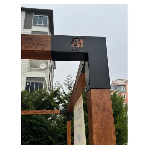 Ahşap Pergola - Kamelya -Gölgelik Seti 2,4 Yükseklik 3x3 Genişlik - Görsel 5