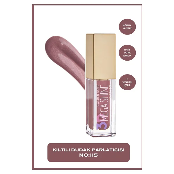 Golden Rose Dudak Parlatıcısı 3d Mega Shine Lipgloss No: 115 - Görsel 5