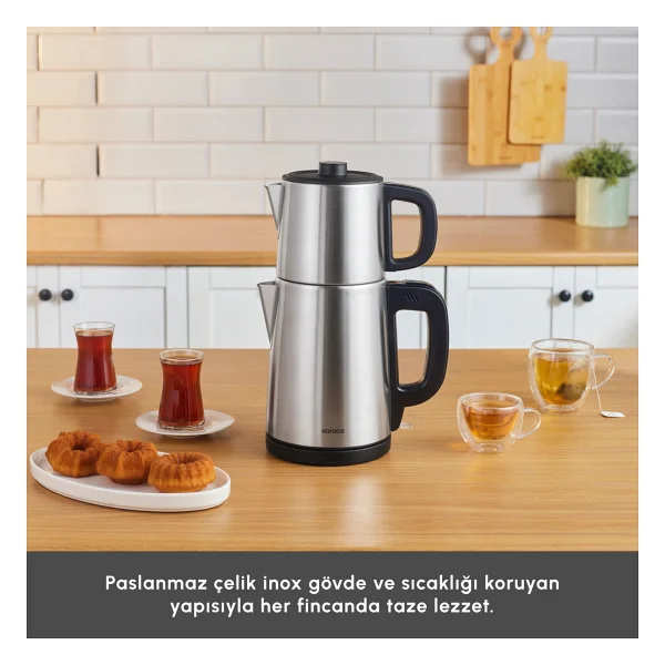 Karaca Teabig XL 2in1 Çelik Çay Makinesi - Görsel 3