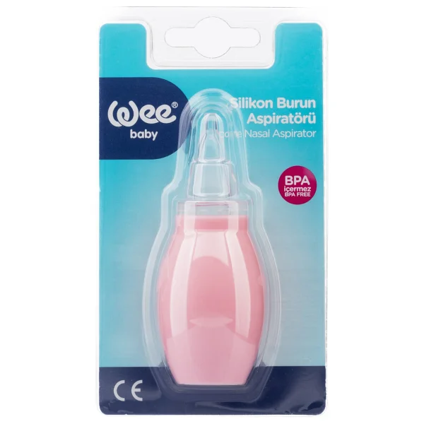 Wee Baby Silikon Burun Aspiratörü Pembe - Görsel 3