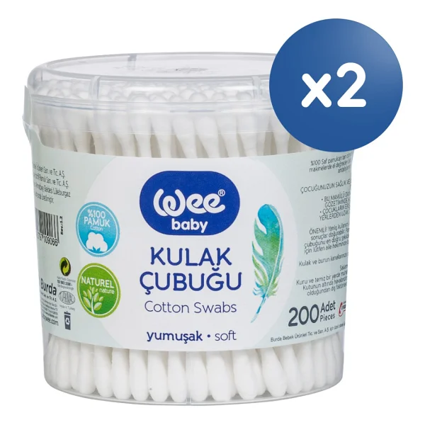 Wee Baby Kulak Temizleme Çubuğu Seti ( 200x2 400 Adet) - Görsel 6