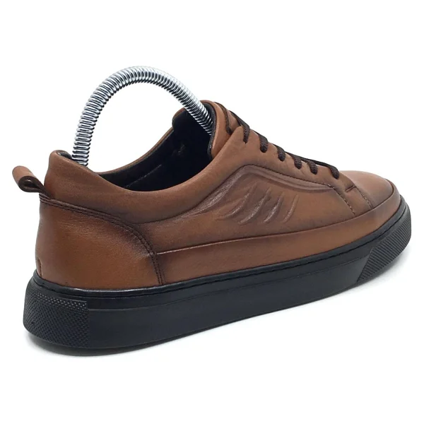 Taşpınar %100 Hakiki Deri Erkek Yazlık Ortopedik Rahat Günlük Yeni Sezon Sneaker Ayakkabı 40-44 - Taba - 43 - Görsel 3