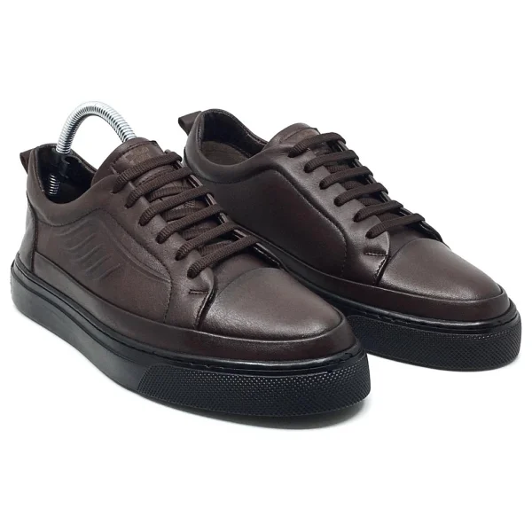 Taşpınar %100 Hakiki Deri Erkek Yazlık Ortopedik Rahat Günlük Yeni Sezon Sneaker Ayakkabı 40-44 - Taba - 43 - Görsel 6