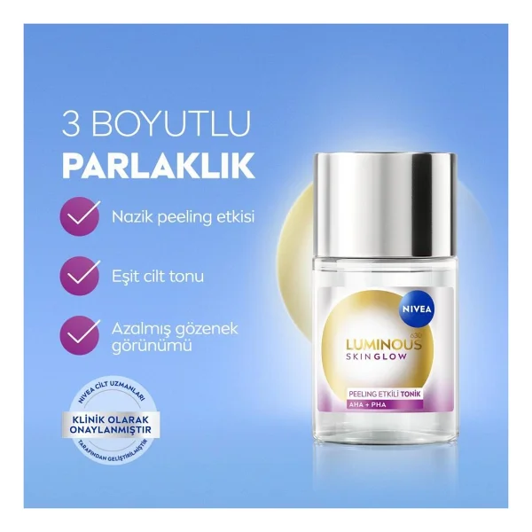 Nivea Sun Spf50 Primer Nemlendirici Makyaj Bazı 30ml Ve Luminous630 Skin Glow Peeling Etkili Tonik 100ml - Görsel 4