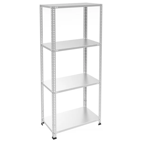 Rafburada 4 Katlı Galvaniz Çelik Raf - Depo, Arşiv, Kiler, Dosya, Market Rafı - 43x60 Cm-200 Cm-0.70 Mm - 43 X 60 X 200-0,70 Mm - Görsel 5
