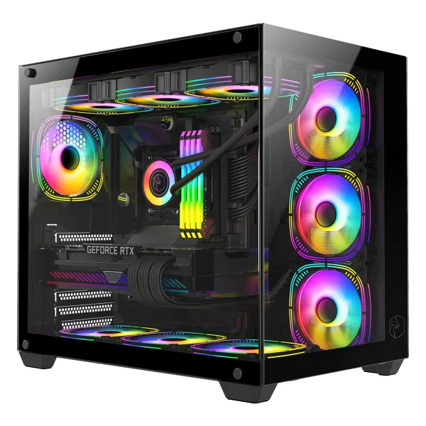 Gametech Prime V2 RGB Fanlı Siyah Atx Oyuncu Kasası - Görsel 6