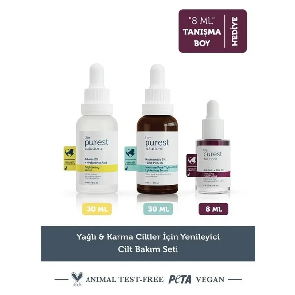 The Purest Solutions Yağlı & Karma Ciltler İçin Yenileyici Cilt Bakım Seti - Görsel 5