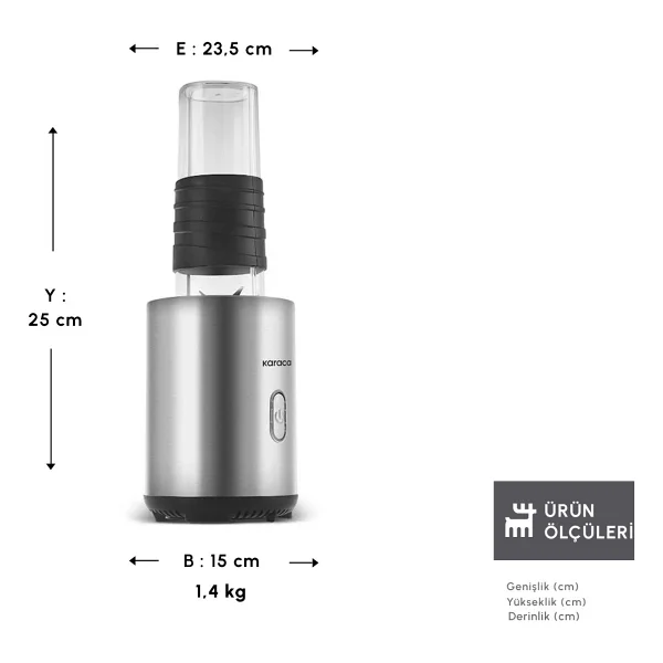 Karaca Smooth And Move 350 W Kişisel Smoothie Blender - Görsel 2