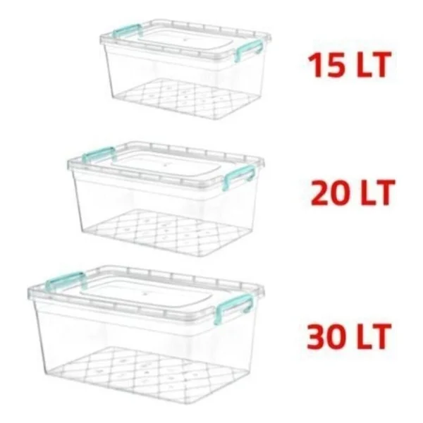 Kivi Home 30 Lt+20 Lt+15 Lt 3'lü Saklama Kutusu - Görsel 2