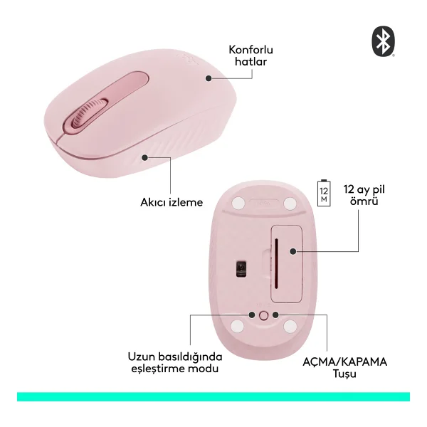 Logitech M196 Sessiz Optik Kablosuz Mouse - Görsel 6