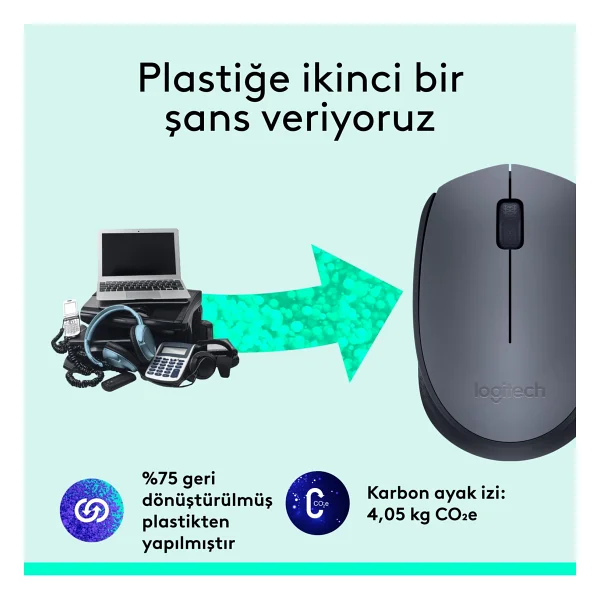 Logitech M170 Optik Wireless Mouse - Görsel 6