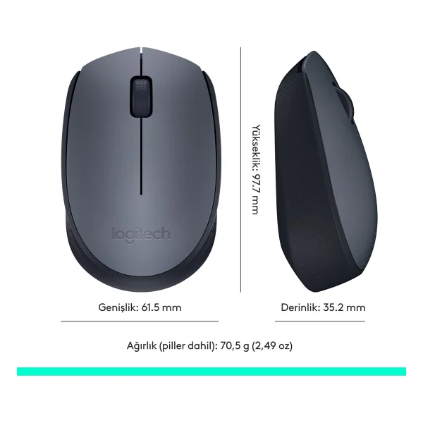 Logitech M170 Optik Wireless Mouse - Görsel 9