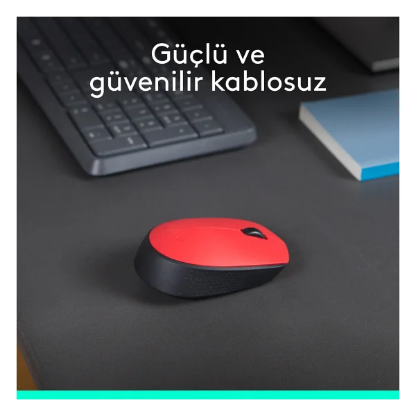 Logitech M171 910-004641 Kırmızı Optik Kablosuz Mouse - Görsel 6