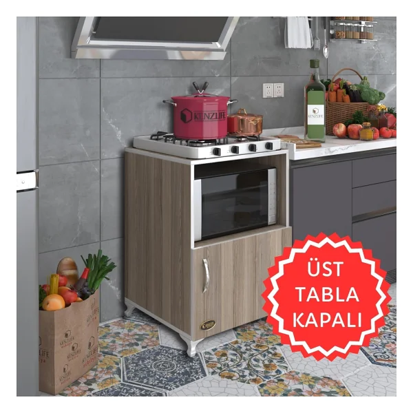 Kenzlife Ocak Dolabi Revbahar Byz 85x60x56 Hazir Mutfak Klasik Set Ustu Ocak İcin Arkaliksiz - Görsel 5