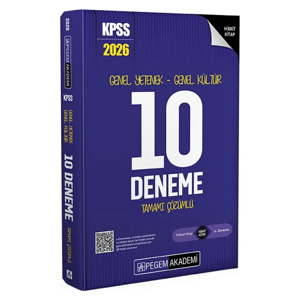 Pegem Akademi Yayıncılık 2026 Kpss Genel Yetenek Genel Kültür Tamamı Çözümlü 10 Deneme - Görsel 3