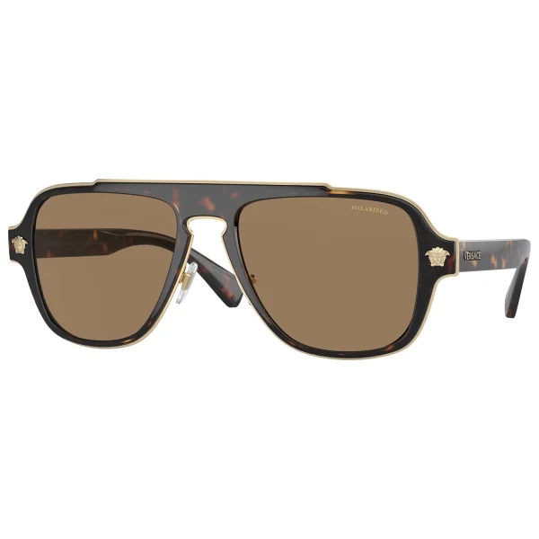 Versace Medusa Retro Charm Ve2199 1252la Havana-Orange Polarize Erkek Güneş Gözlüğü - Görsel 2