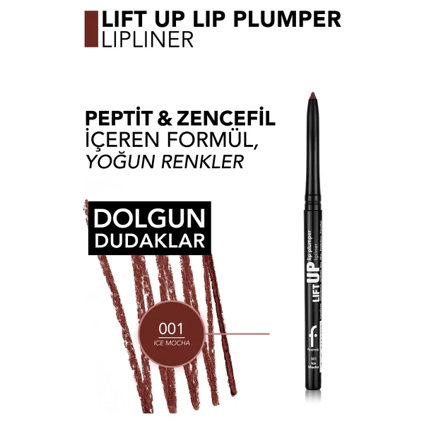 Flormar Lift Up Dolgunlaştırıcı Etkili 001 Ice Mocha Dudak Kalemi - Görsel 5