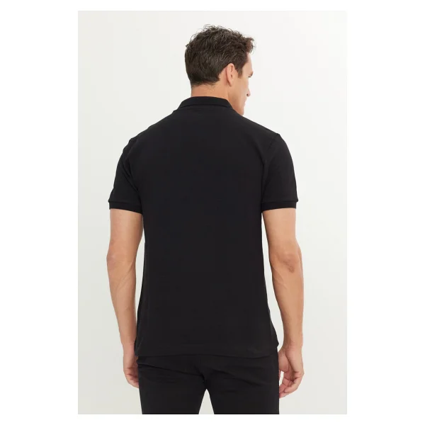 Wrangler Regular Fit Normal Kesim %100 Pamuk Polo Yaka Siyah Tişört - Görsel 5