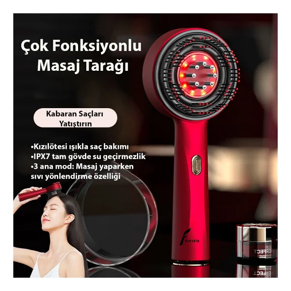 Hairglow Şarjlı Saç Bakım Ve Masaj Tarağı - Görsel 2