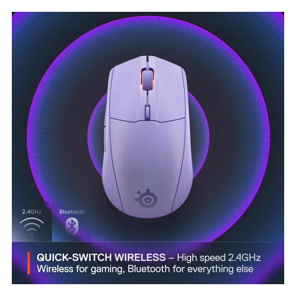 Steelseries Rival 3 Gen 2 Lila RGB Optik Kablosuz Oyuncu Mouse - Görsel 3