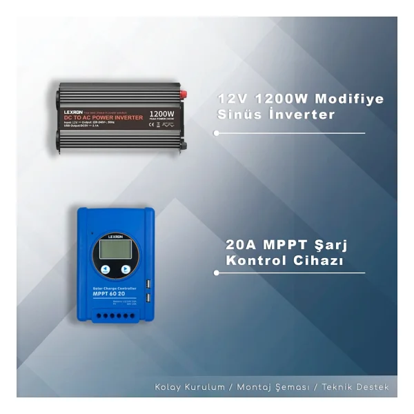 Matech 2 Kw Maxı Solar Paket Sistem (2000w/Gün) - Görsel 3