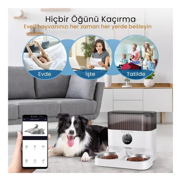 Petfit Catmax Pro Plus 5 Lt Kameralı Akıllı Otomatik Mama Kabı - Görsel 5