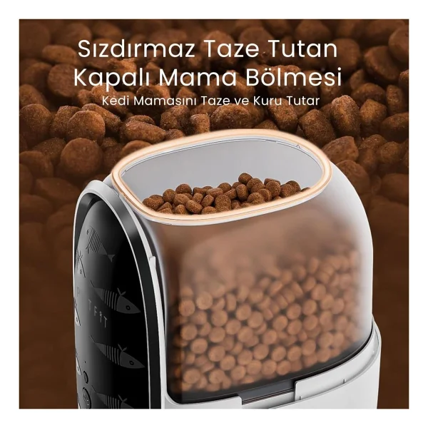 Petfit Meow Pure 3 Lt Kameralı Akıllı Otomatik Mama Kabı - Görsel 3