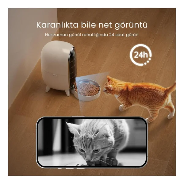 Petfit Meow Pure 3 Lt Kameralı Akıllı Otomatik Mama Kabı - Görsel 4
