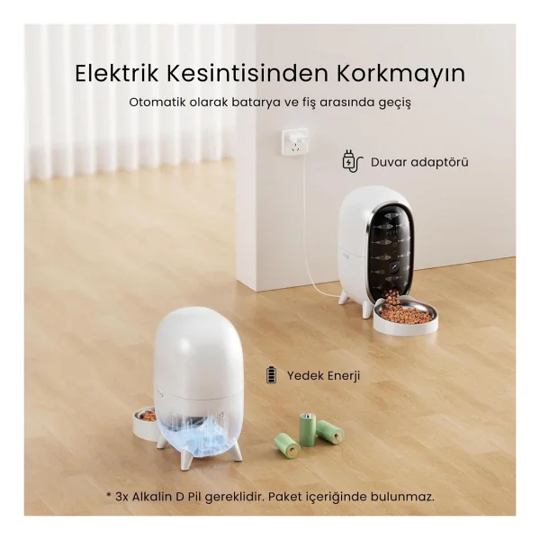 Petfit Meow Pure 3 Lt Kameralı Akıllı Otomatik Mama Kabı - Görsel 5