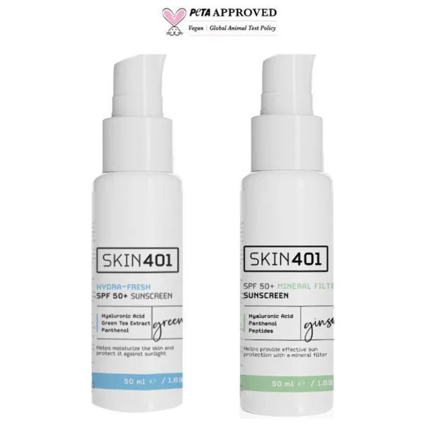 Skin401 Nemlendirici Güneş Kremi Seti 50+ SPF Tüm Cilt Tipleri İçin Vegan Formül 100 ml - Görsel 2