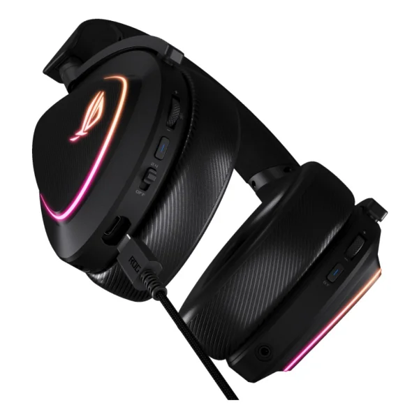 Asus Rog Delta Iı Siyah RGB 7.1 Kablolu/Kablosuz Kulak Üstü Oyuncu Kulaklığı - Görsel 3