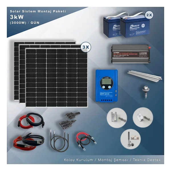 Matech 3 Kw Solar Paket Sistem (3000w/Gün) - Görsel 9