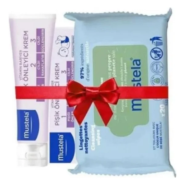 Mustela Vitamin Barrier 1-2-3 Cream 100ml + Kompost Edilebilir Islak Mendil 60 Yaprak - Görsel 2