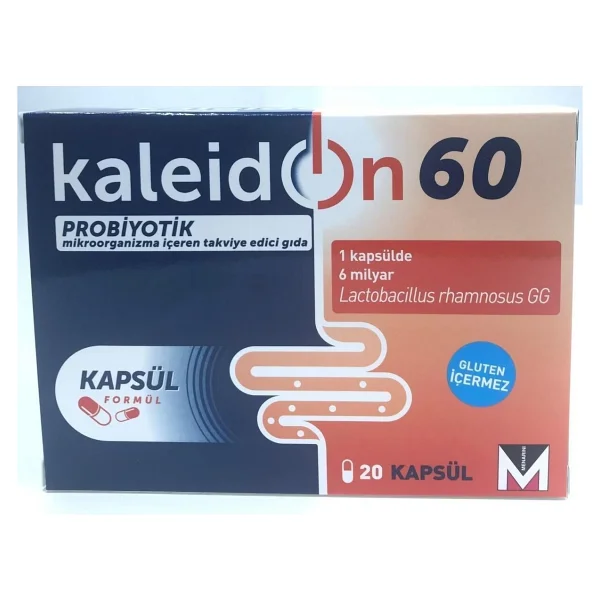 Kaleidon Probiyotik Takviye Edici Gıda 60 Mg 20 Kapsül Lactobacillus Rhamnosus Gg İçerir - Görsel 2