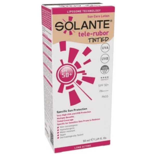Solante Tele-Rubor Renkli 50 ml 50 Faktör Güneş Losyonu - Görsel 2
