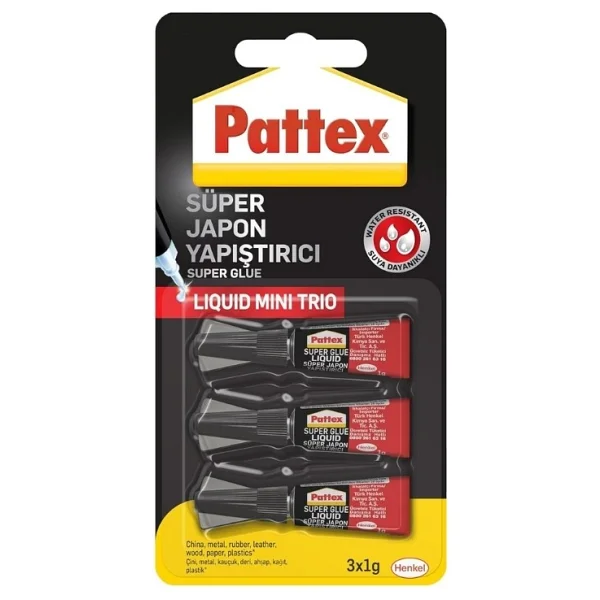 Pattex Süper Mini Trio 1 Gr 3'lü Hızlı Japon Yapıştırıcı - Görsel 6