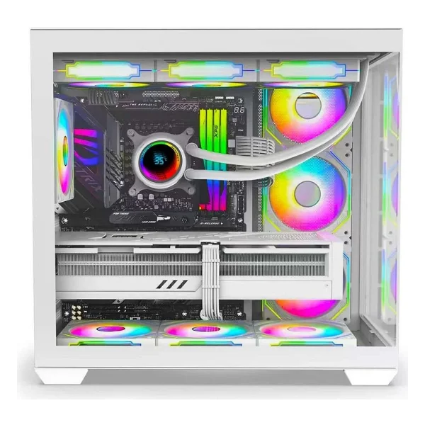 Gametech Prime V2 RGB Fanlı Beyaz Atx Oyuncu Kasası - Görsel 3