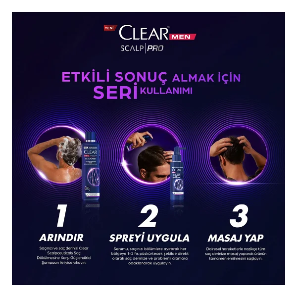 Clear Men Scalp Pro 300 Ml Saç Dökülmesine Karşı Şampuan - Görsel 6