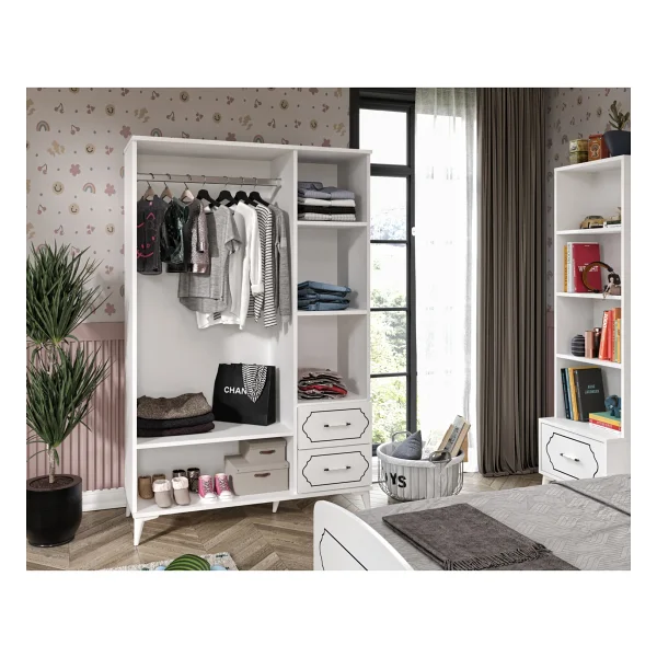 Hayal Modern Genç Odası Takımı Beyaz - 4 Parçalı Ve Tamamı Mdf - Görsel 4