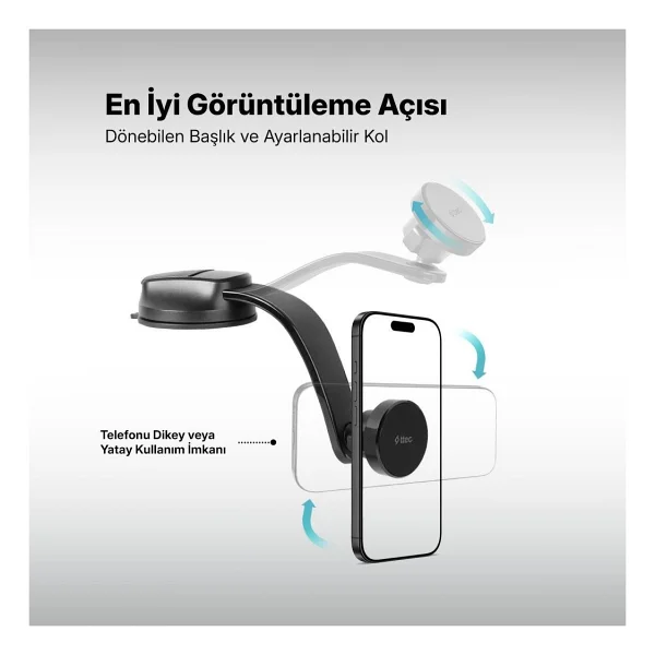 Ttec Easydash Pro 2tt39 Manyetik Araç Telefon Tutucu - Görsel 3