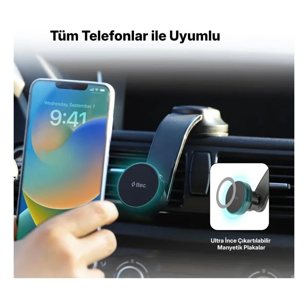 Ttec Easydash Pro 2tt39 Manyetik Araç Telefon Tutucu - Görsel 5