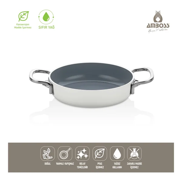 Amboss Sera Nova Beyaz 22 Cm Seramik Sahan - Görsel 2