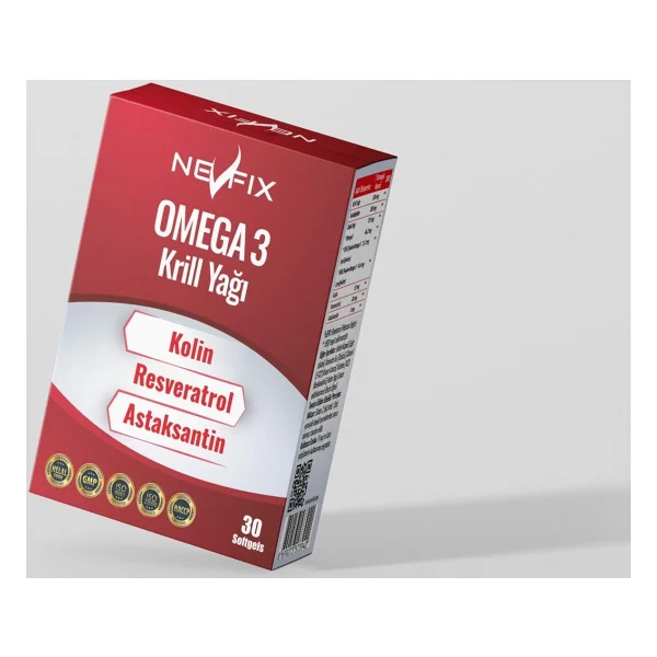 Nevfix Omega 3 Krill Yağı 30 Softgel Kolin Ve Resveratrol İçerir Yetişkinler İçin - Görsel 5