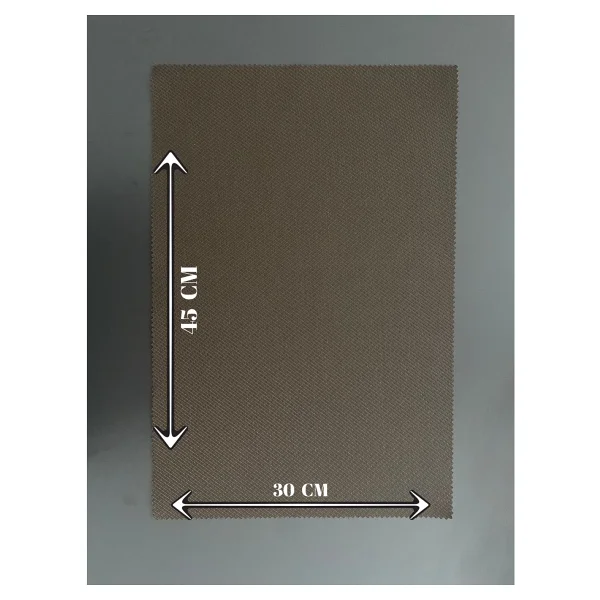 8'li Yıkanabilir File Kumaş Amerikan Servis - 30 X 45 Cm - Kahve - Görsel 3