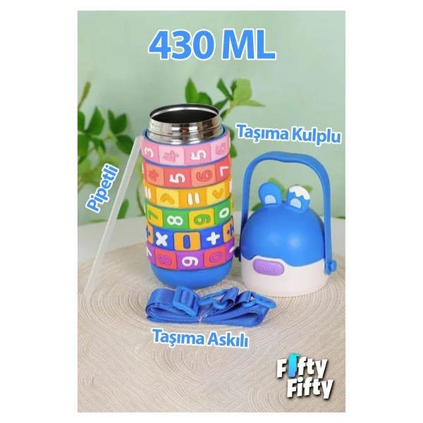 Vagonlife Vgn30031 Pembe 430 Ml Pipetli Çelik Matara - Görsel 4