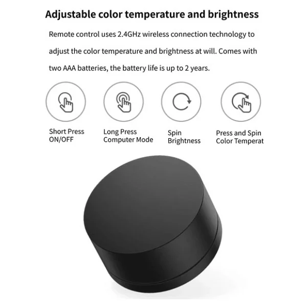 Xiaomi Mijia 1s Bilgisayar Monitörü Işık Çubuğu Kablosuz Kumanda Ayarlanabilir Lümen Mjgjdo2yl - Görsel 3