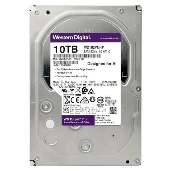 Western Digital Purple Pro Wd102purp Sata 3.0 7200 Rpm 3.5" 10 TB Harddisk - Görsel 8
