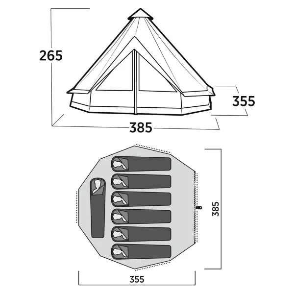 Easy Camp Vaulen Tipi 13m2 7 Kişilik Glamping Çadır - Kahverengi - Görsel 4